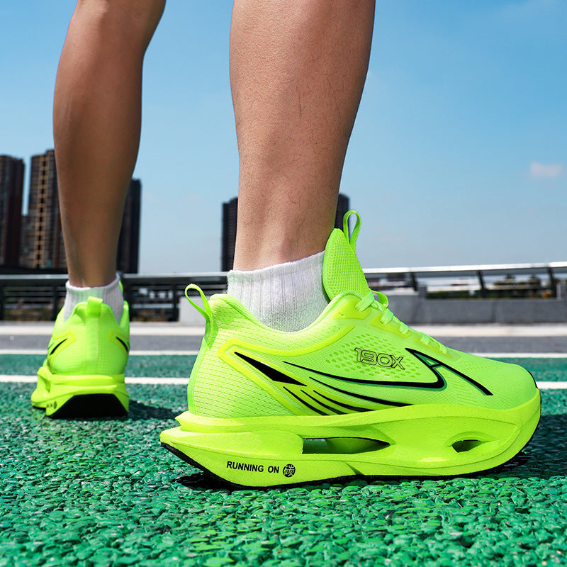 2025New Flying Wing Breathable Shock Absorption Running Shoes Summer Youth Racing Carbon Plate Lightweight Men and Women Sports Shoes