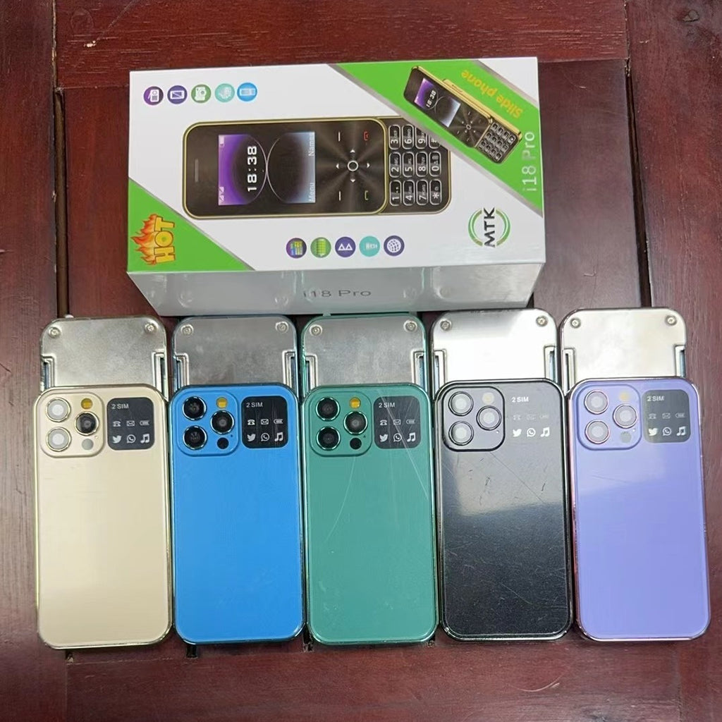 i18Pro Slide Function Phone i16 Pro Flip Cover Elderly Button Phone Pocket Backup Phone