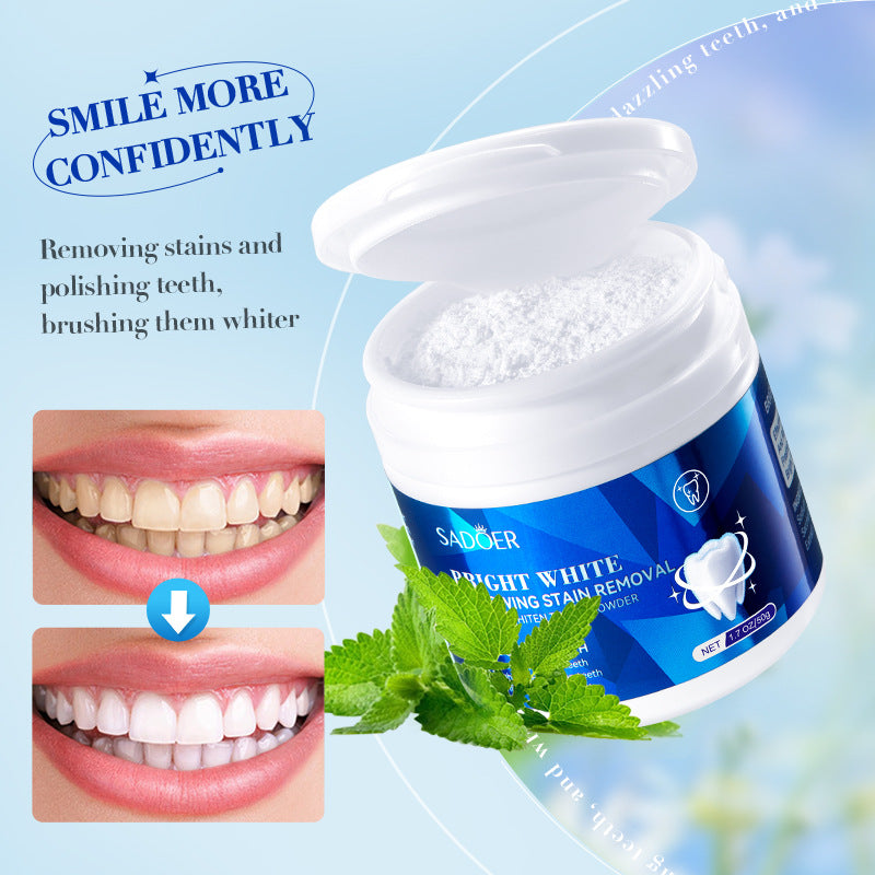 All English Tooth Powder50g SADOER Clean Tooth Stains, Care for Gums, Freshen Oral Care,  Foreign Trade Wholesale