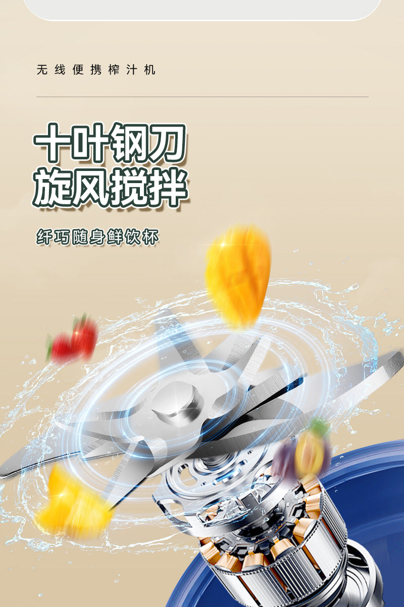 Electric New Portable Juicer Fruit Juice Maker Multifunctional Fruit and Vegetable Juicing Cup Small Mini Blender Cup