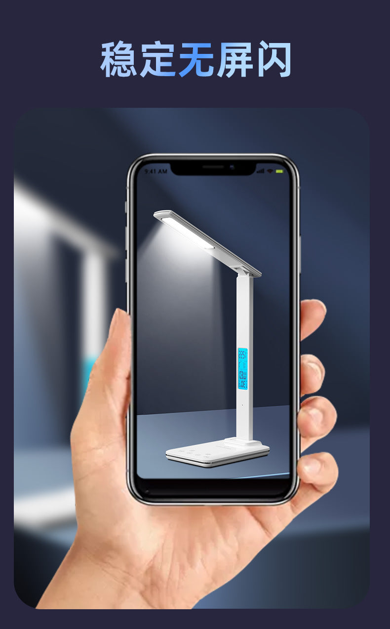 Foldable Perpetual Calendar Desk Lamp Student Dormitory Study Reading Lamp Wireless Charging Bedroom Bedside Lamp  Wholesale