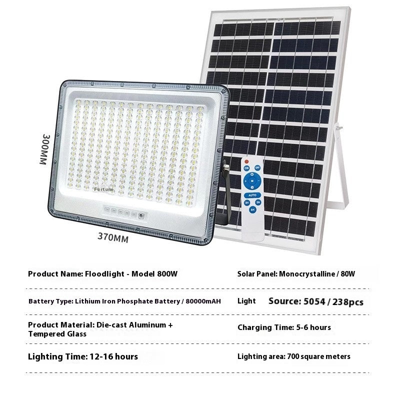Aluminum Solar Flood Light High Brightness High Power Split Indoor Solar Light LED Solar Street Light