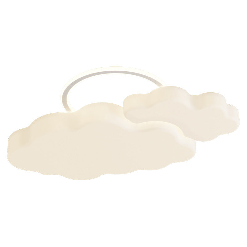 Full Spectrum Living Room Lamp Simple Modern Zhongshan Lighting Elegant Cream Style High-End Cloud Ceiling Lamp Set