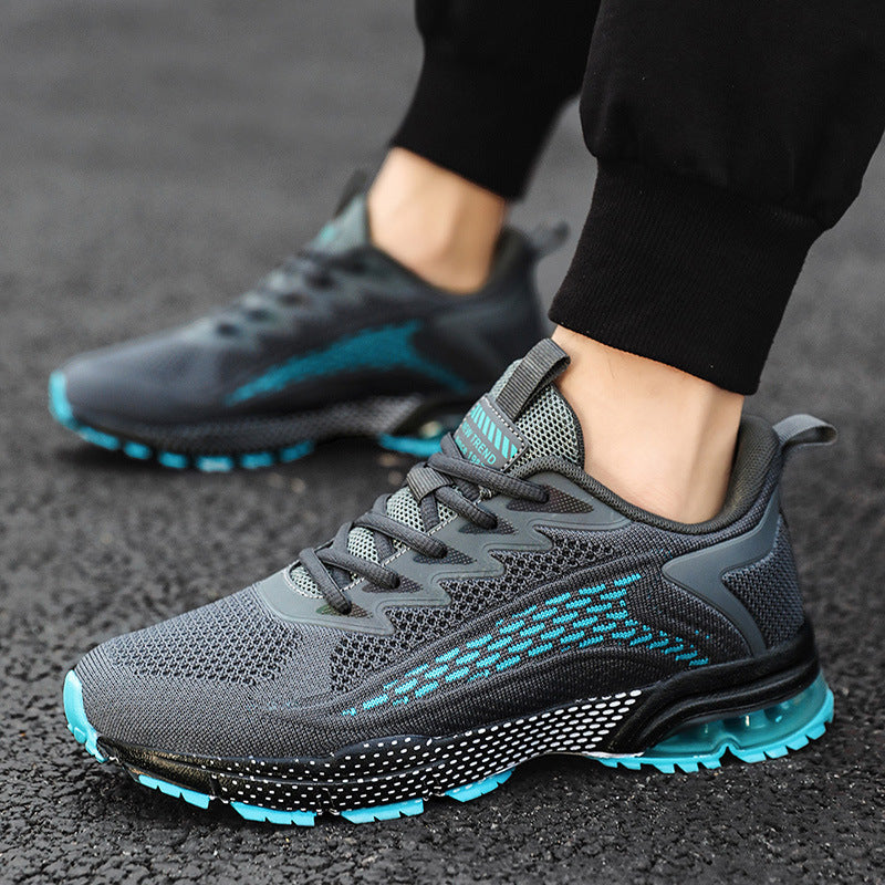 New Fashion Jelly Sole Men's Shoes Flyknit Breathable Casual Shoes Student Running Sports Shoes Export Men's Shoes