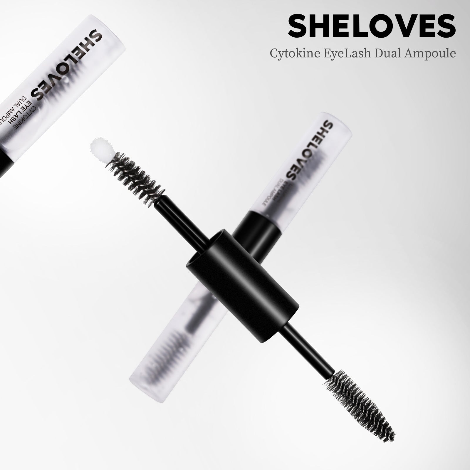 Exclusive Supply Double-ended Ampoule Peptide Eyelash Moisturizing Essence Curling Eyelashes Thick and Long Mascara