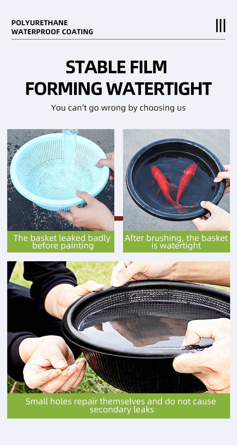 Water-Based Polyurethane Multi-Color Waterproof Leak Repair Roof Waterproof Glue Coating Brush House Leak Coating Sealant