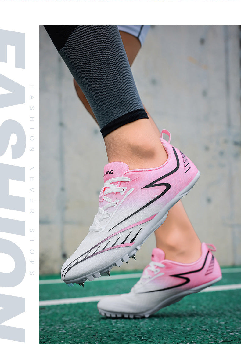 8Mesh Surface Sprint Shoes Track and Field Triple Jump Competition Training Shoes Unisex Sports Shoes for Middle School Entrance Exam All-around Sports Shoes