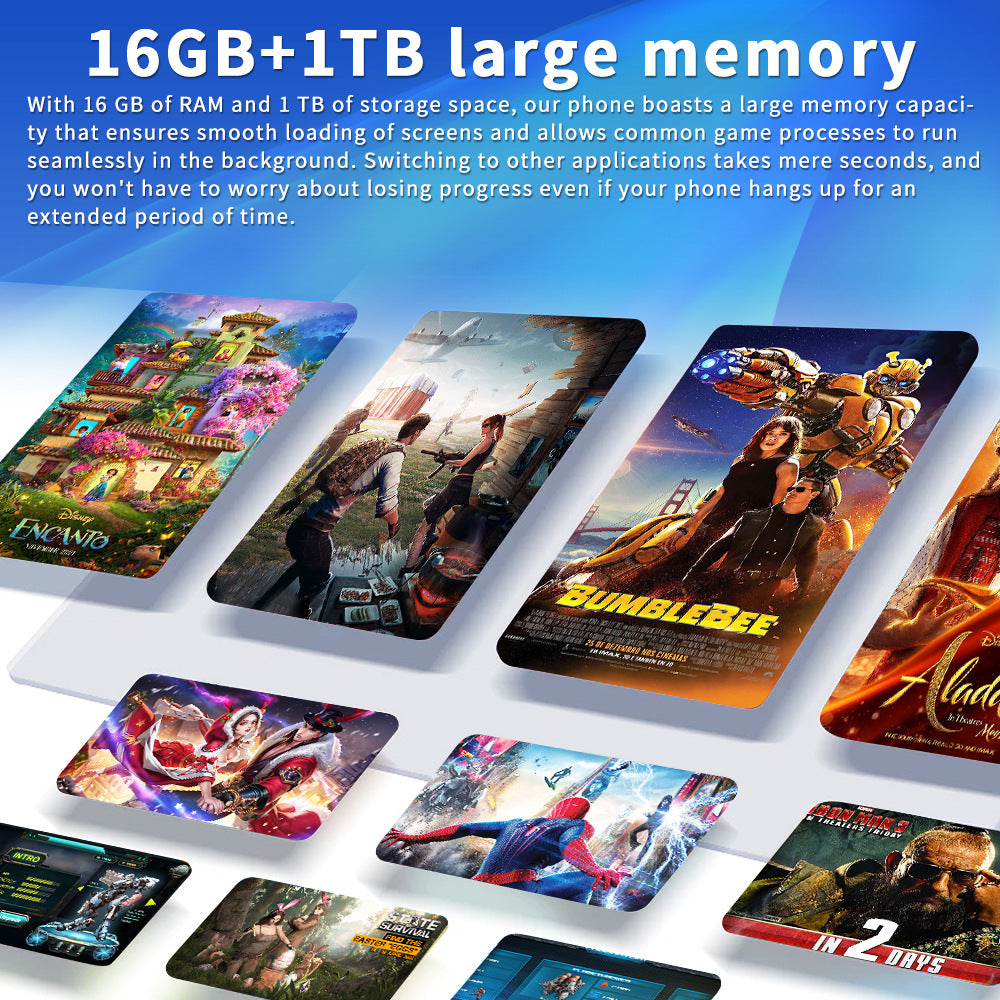 New i15Mobile Phone Overseas Mobile Phone Android System Straight Board i15ProMAX16+1T Full Screen