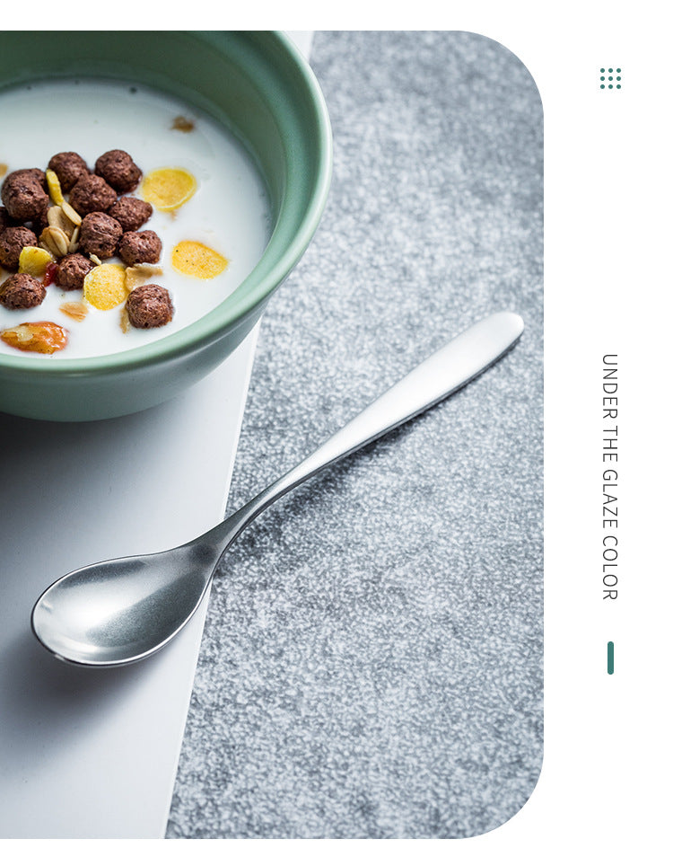 New Moon Moonlight Retro Vintage Stainless Steel Western Cutlery Set Snowflake Matte Texture Industrial Style Chopsticks Tableware