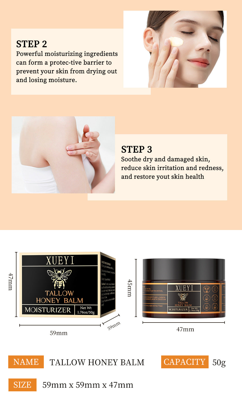 In Stock Moisturizing Skin Cream Grass-Fed Organic Face Cream Moisturizing Cream Body Lotion Skincare Lip Balm