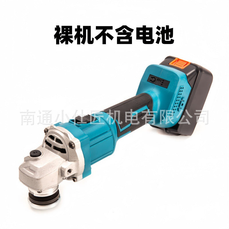 Two Batteries and One Charger Cross-Border Brushless Angle Grinder Cordless Handheld Household Grinding Cutting Angle Grinder