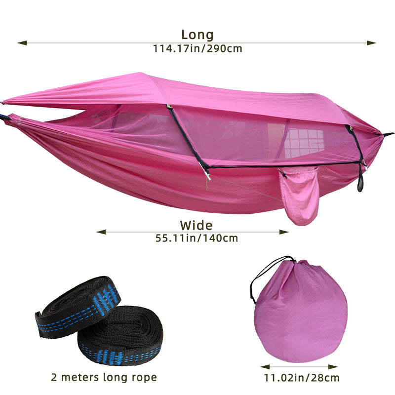 290*140Nylon Hammock Outdoor Supplies Anti-Rollover Swing Mosquito Net Hammock Ultralight Camping Sun Protection Sunshade Canopy