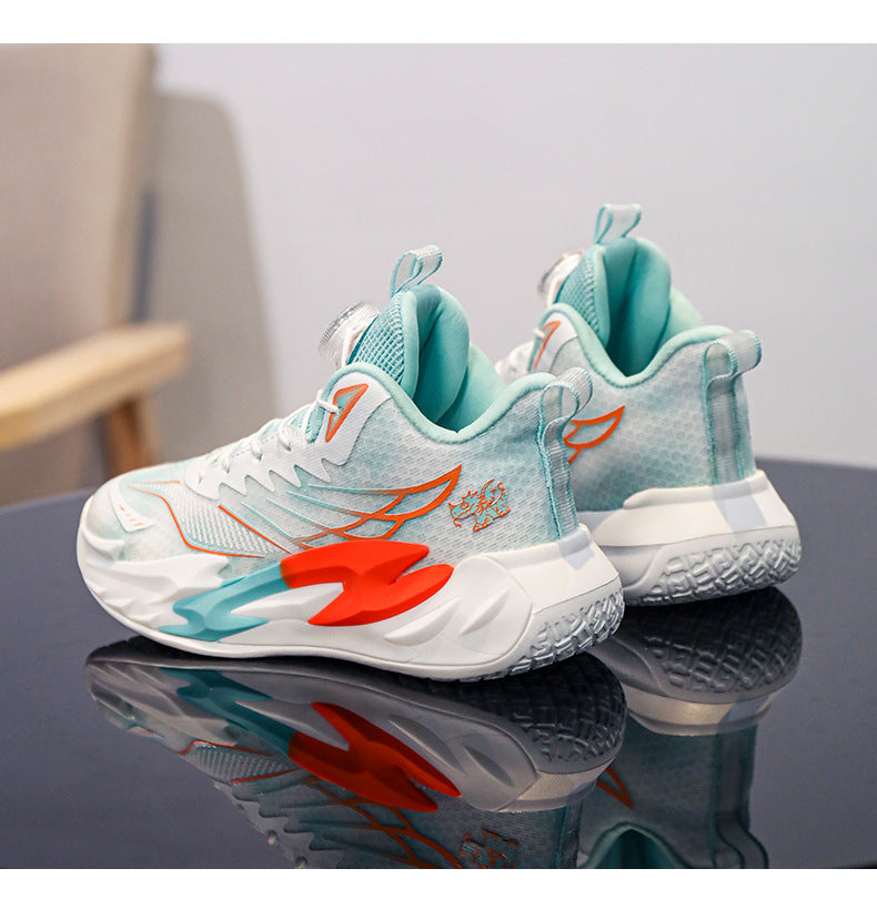 Children's Basketball Shoes New Style for Older Kids Non-Slip Shock Absorption Breathable Boys' Student Training Sneakers Girls' Shoes