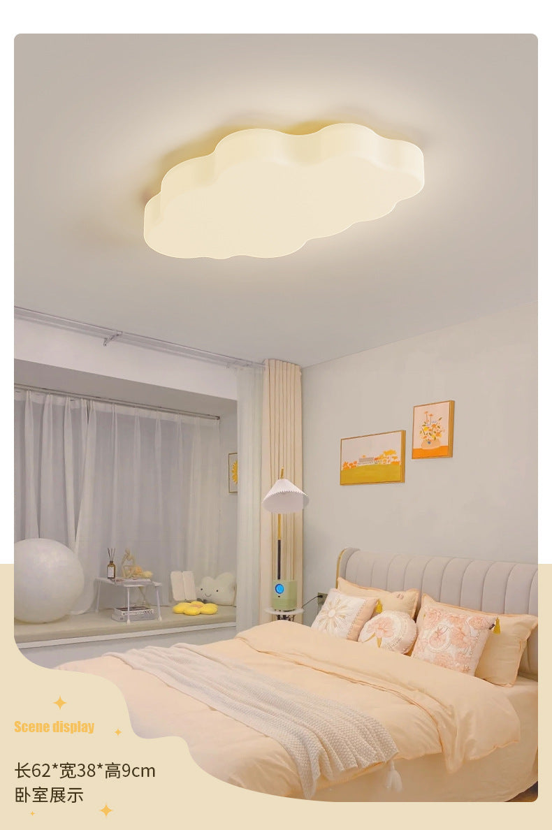 Full Spectrum Living Room Lamp Simple Modern Zhongshan Lighting Elegant Cream Style High-End Cloud Ceiling Lamp Set