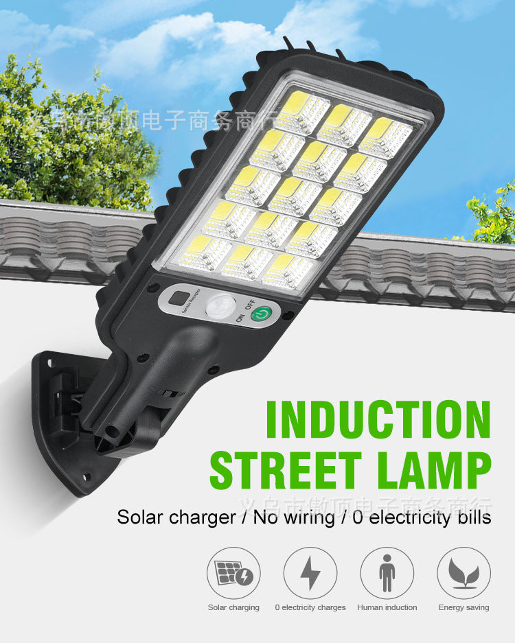 New Solar Street Light LED Outdoor lighting human body sensor garden light with remote control wall lamp Waterproof