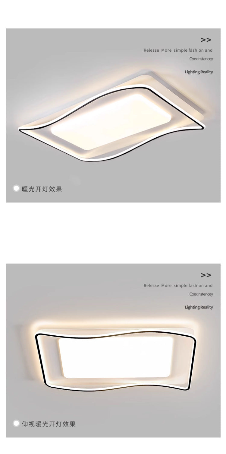 Full Spectrum Eye Protection Smart Lighting Living Room Lamp Ultra-Thin Ultra-Bright Whole House Modern Simple Ceiling Lamp Cream Style