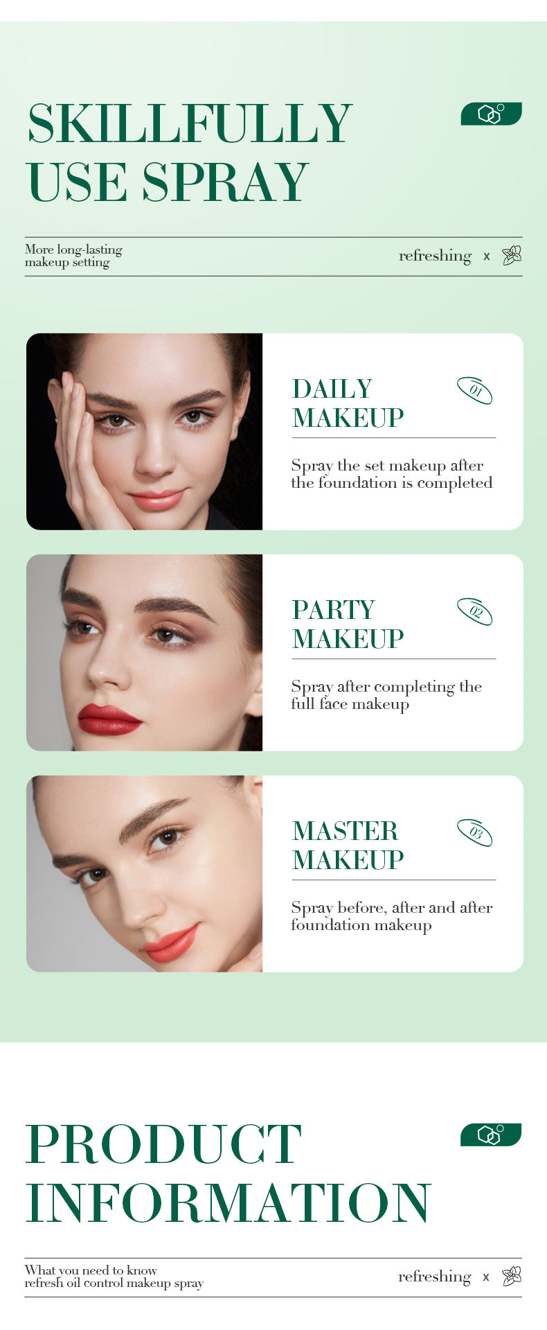 Makeup SADOER Makeup Setting Spray Clear and Refreshing Makeup Setting Moisturizing Spray Cross-Border Foreign Trade Wholesale