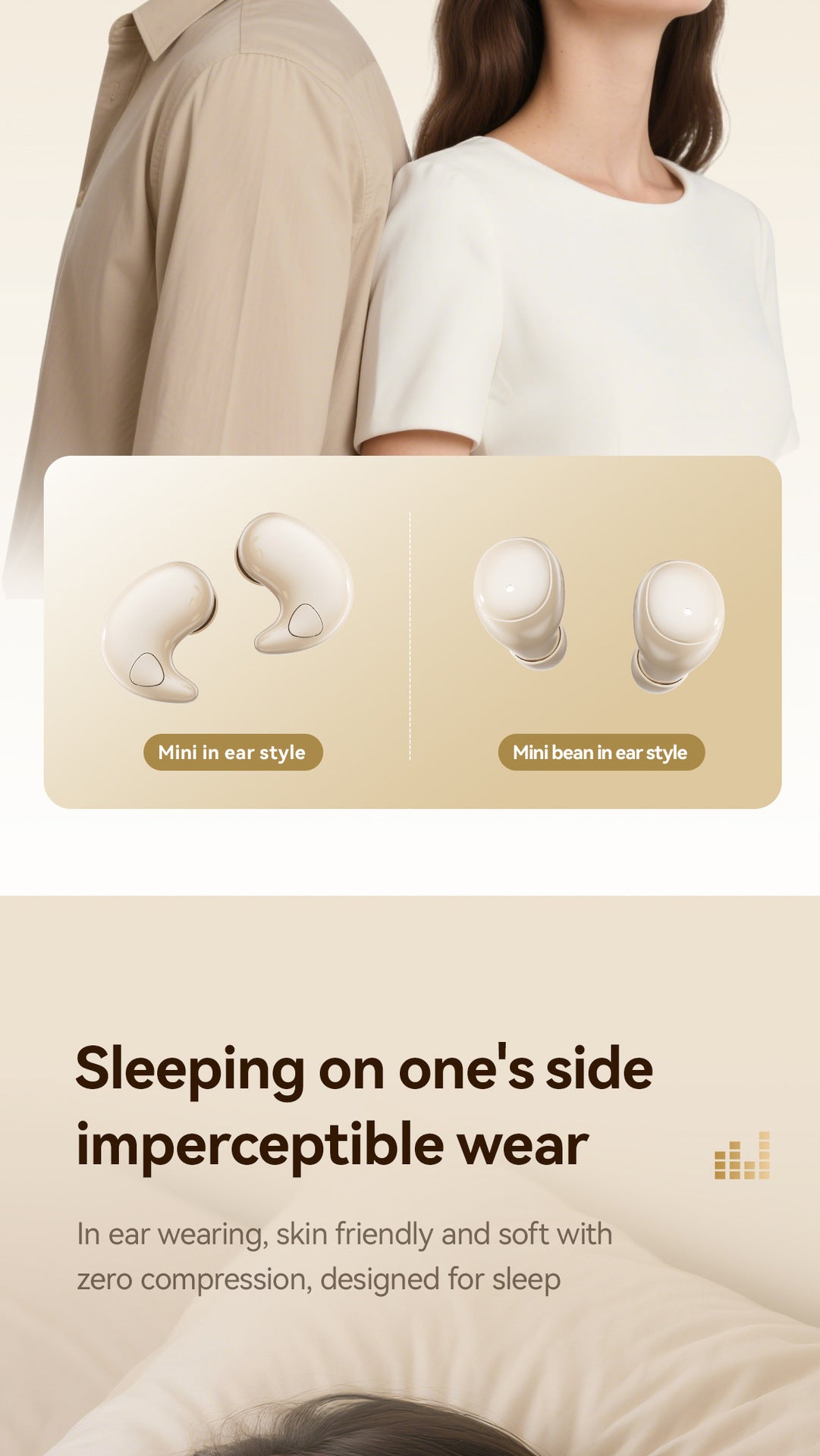 New M1262-in-1 Wireless Sleep Mini Long Battery Life Ultra-High Sound Quality Wireless Bluetooth Earbuds