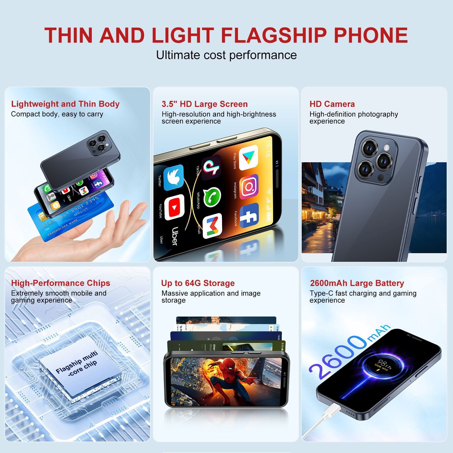 Hot-selling Exclusive for Mobile Phones XS15Smartphone Dual SIM Mini Smartphone Android4G Small Mobile Phone Wholesale
