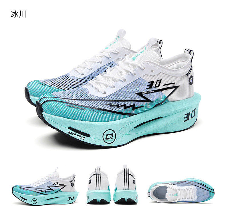 2025New Fashionable Casual Breathable Comfortable Running Shoes with Real Carbon Plate High Elasticity Shock Absorption for Student Training Sports Shoes