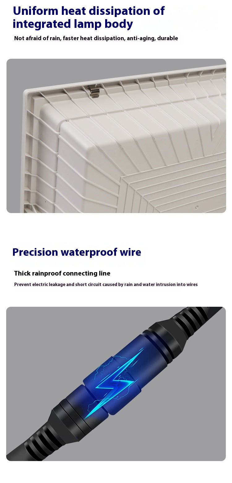 Super Bright New Rural Household LED Street Light Indoor/Outdoor IP65 Flood Light Waterproof Iron ABS for Roads Solar Panels