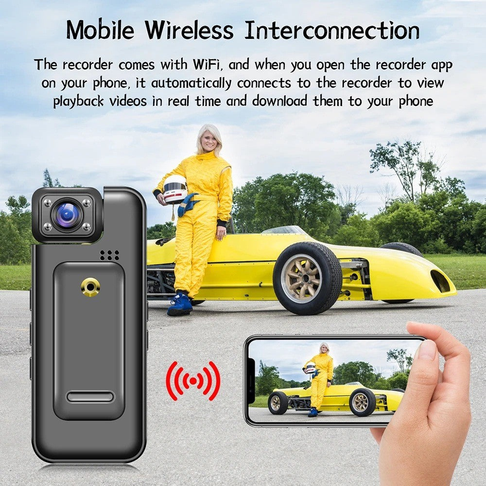 4K Handheld Pocket Camera Portable Recorder Clip Camera HD Infrared Night Vision Recorder