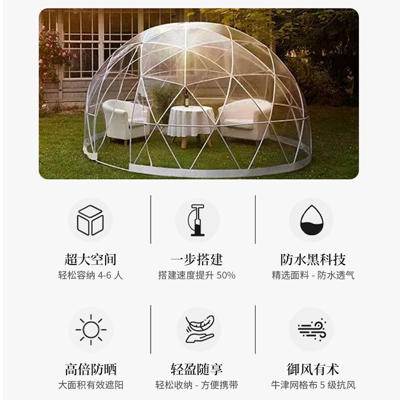Outdoor Influencer PC Spherical Tent Hotel Dome Homestay Luxury Round Terrace Bubble House Starry Sky Transparent Tent