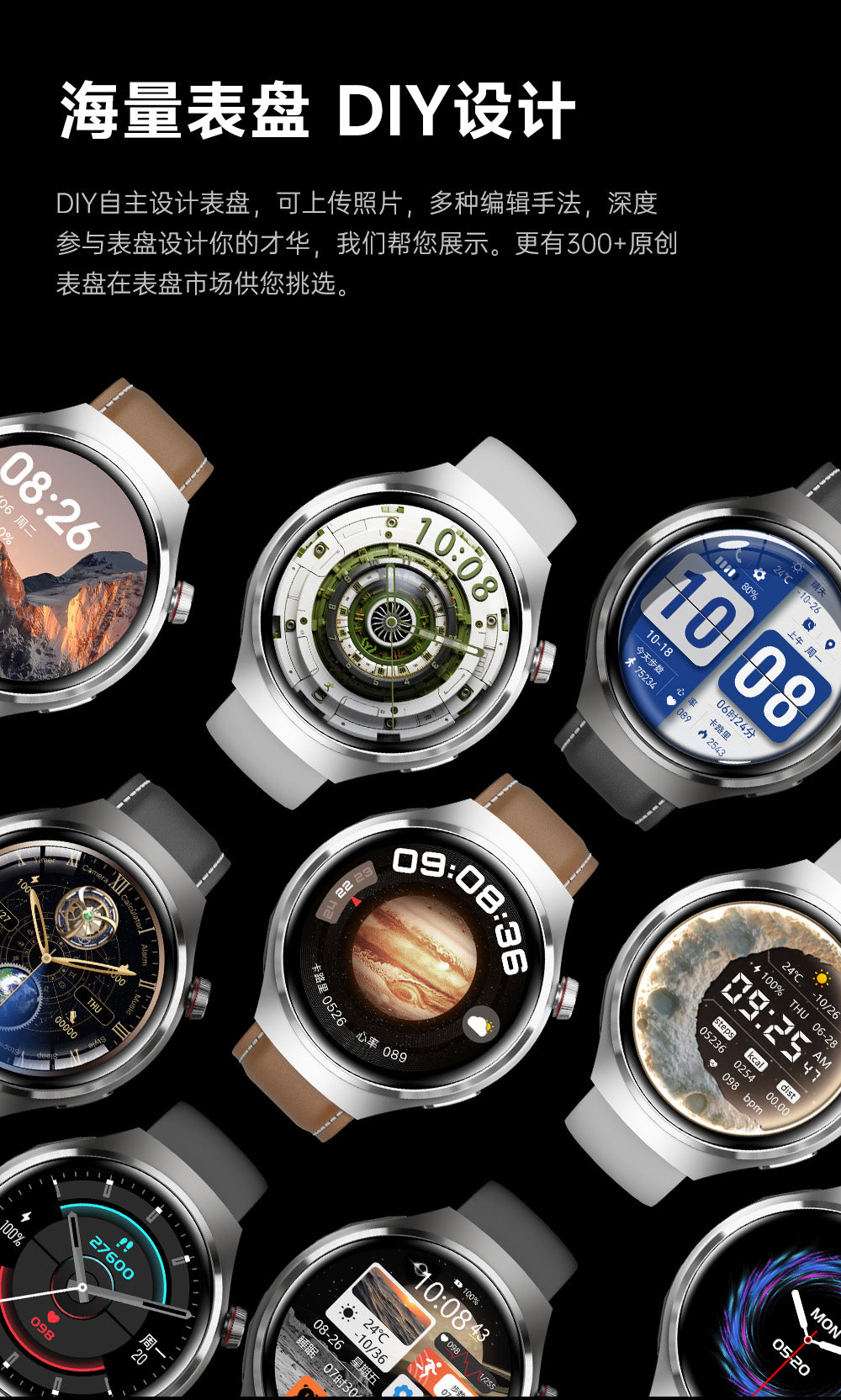 DK56Smart Watch1.52inch Bluetooth Call True Heart Rate Pedometer Sleep Monitoring Hidden Earphones Sports