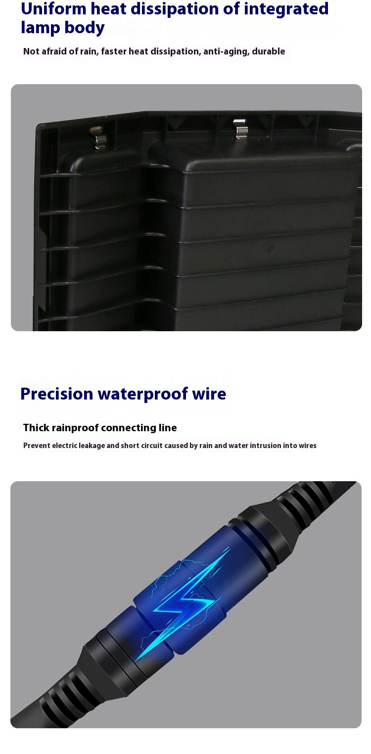 Solar Outdoor Garden Waterproof Split Flood Light, Automatically Charges During the Day and Lights up Automatically at Dusk