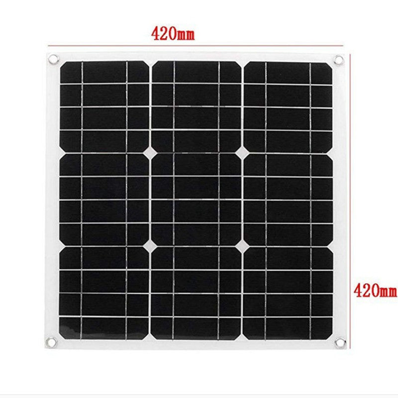 Single Crystal30W5V12V18V Double USB Output Solar Panel Outdoor Semi-Flexible Photovoltaic Solar Panel Assembly