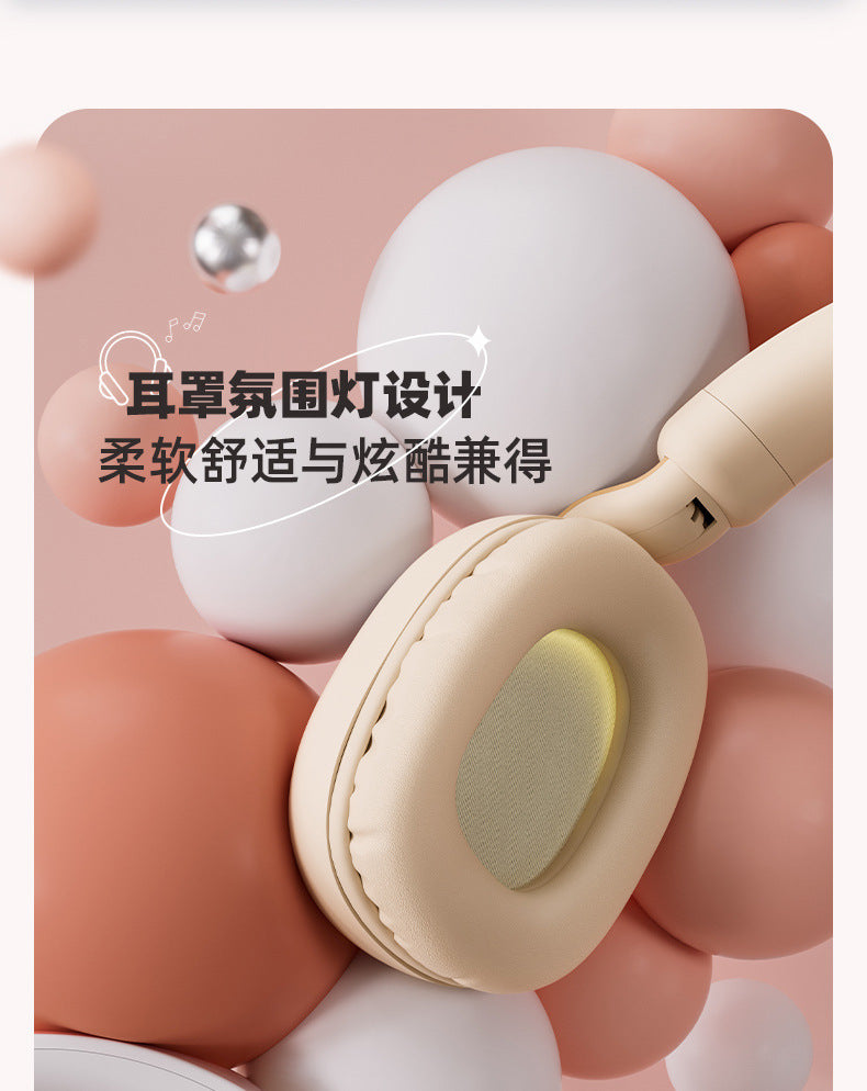 Head-mounted Bluetooth Wireless Earphones Cute Cartoon Cat Full Ear Long Battery Life Support Customization Noise Reduction Cat Ear