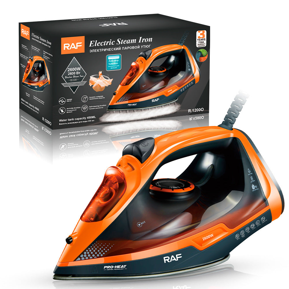 RAF European Standard Household Steam Electric Iron2600W Handheld Small Portable Clothes Ironing Machine