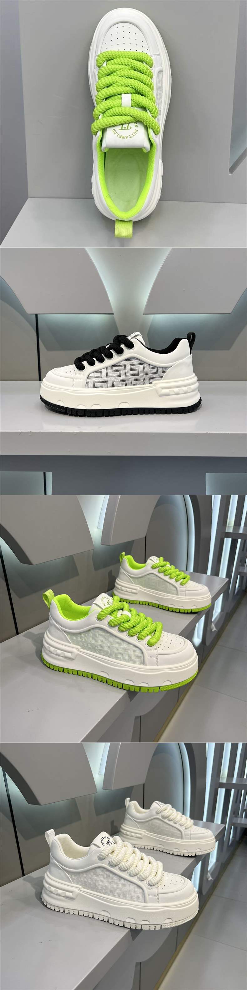 Men's New White Sneakers Mesh Breathable Casual Shoes Fashion Versatile Board Shoes Trendy Sports Shoes Loafers