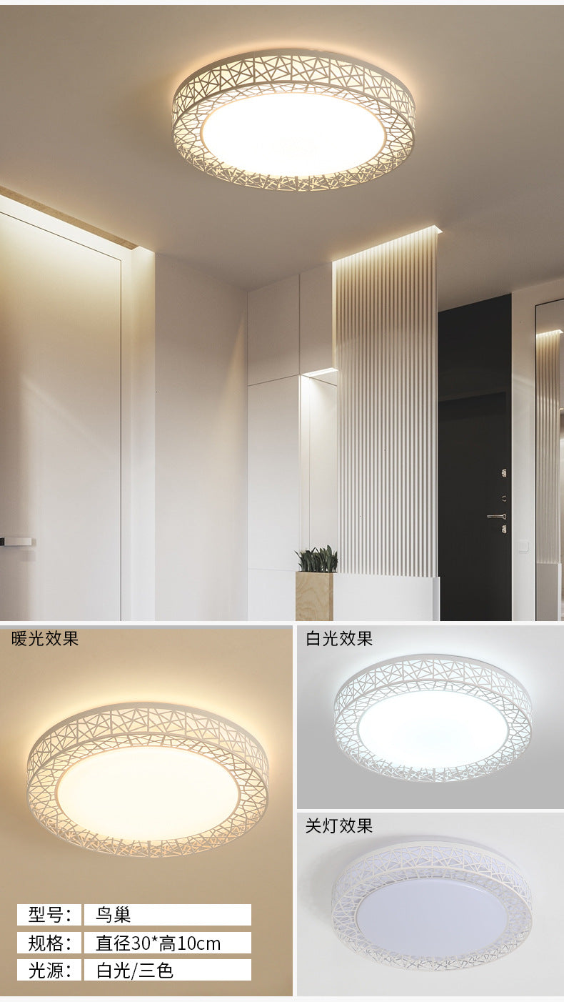led Ceiling Lamp Nordic Simple Living Room Lamp Round Bedroom Children's Lamp Balcony Corridor Engineering Ceiling Light Fixture