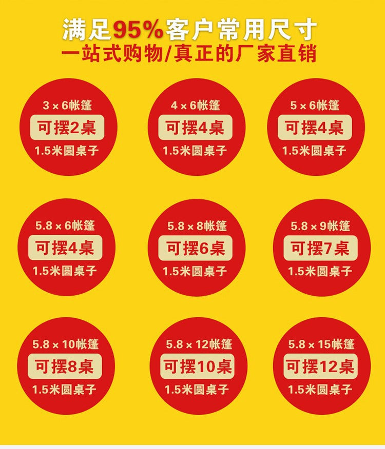 Outdoor Sunshade Shelter Sun Protection Waterproof Home Parking Shed Food Stall Rural Wedding Celebration Mobile Banquet Tent