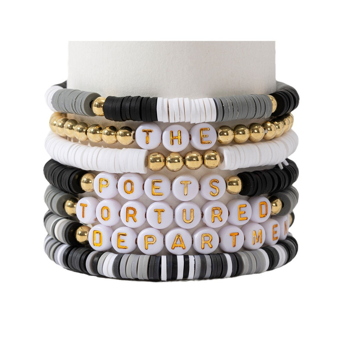 Ladies poets Jewelry Bracelet Set Versatile Colorful Bead Bracelet Elastic Cord Taylor Music Soft Clay Bracelet