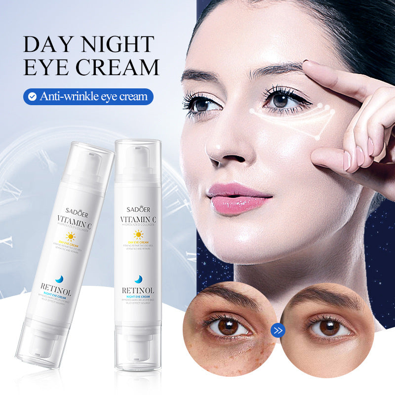 Anti-Wrinkle Eye Cream SADOER Early C Late A Day and Night Light Skin rejuvenating eye cream cross-border wholesale