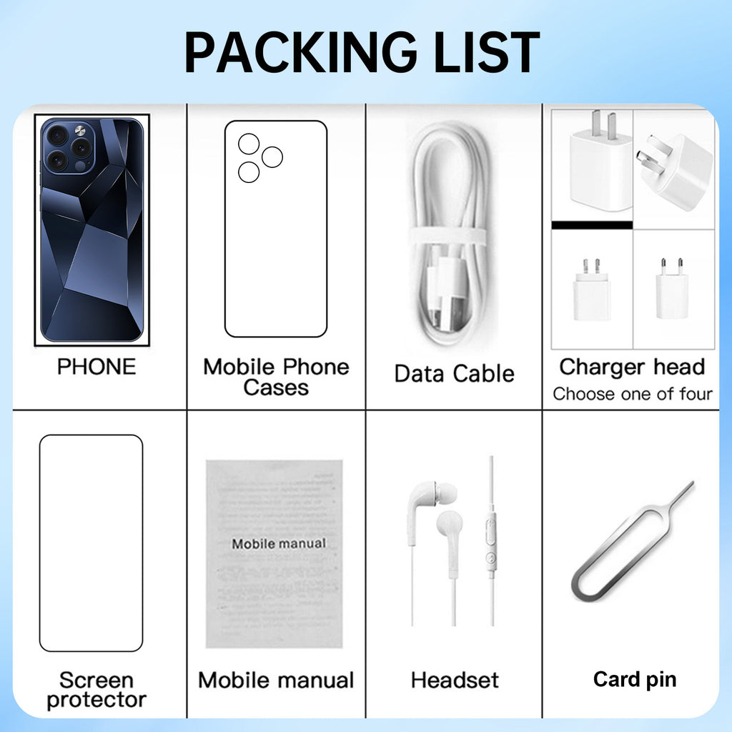 New C15 ProMax In-stock Android Phones16+1T Mobile phone factory available