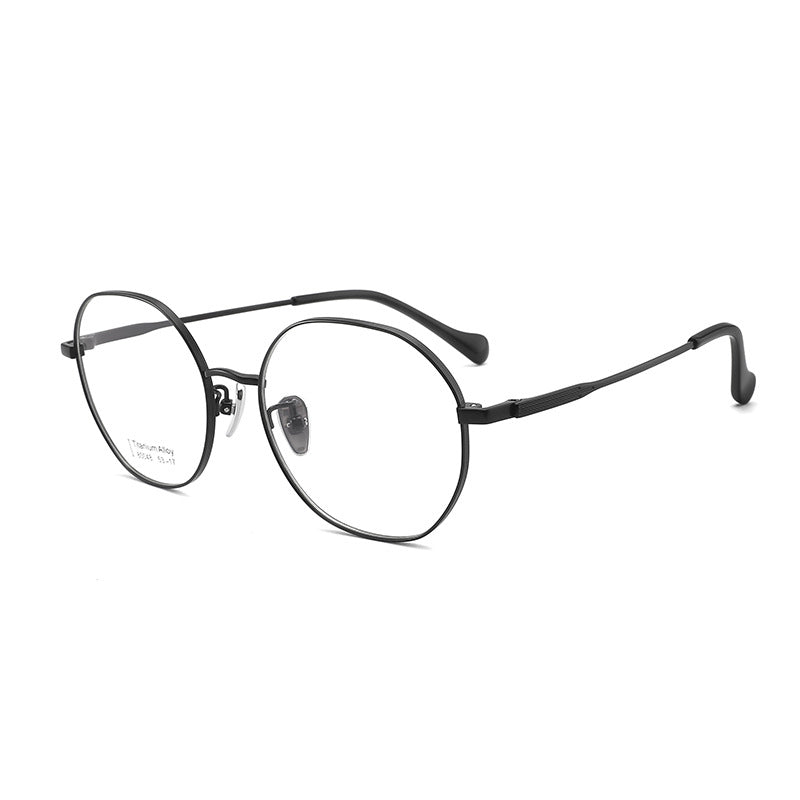 New Fashion Pure Titanium Retro Glasses Frame Round Frame Glasses Unisex Metal Frame Exquisite