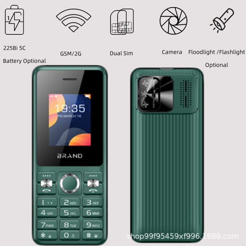 5092 Dual Card GSM 2G Straight board student elderly phone with buttons, camera, and long standby time