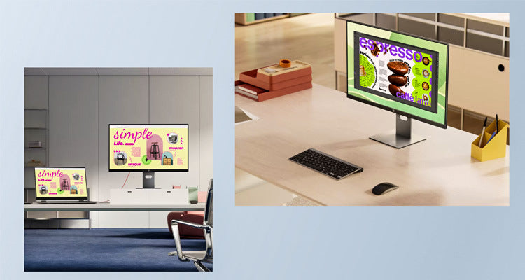 24inch Full HD LCD Monitor LED Backlight IPS Panel strip USBType-C 18W Charging