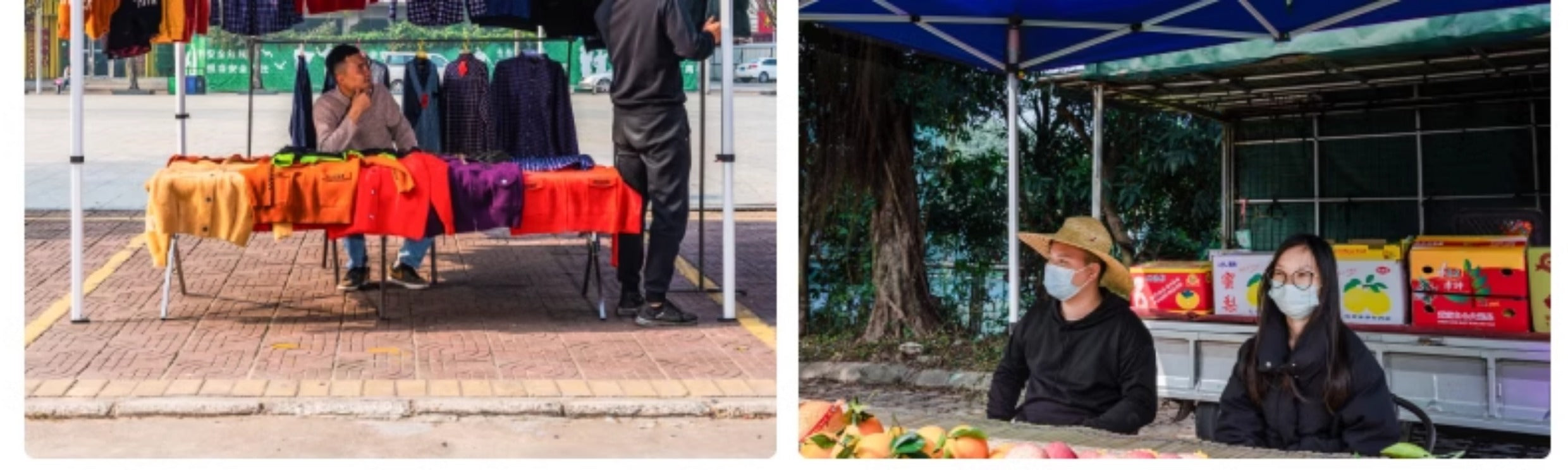 Four-Corner Rainproof Tent Four-Leg Rain Shelter Outdoor Advertising Exhibition Stall Use Sunshade Rain Cover Retractable Folding Canopy