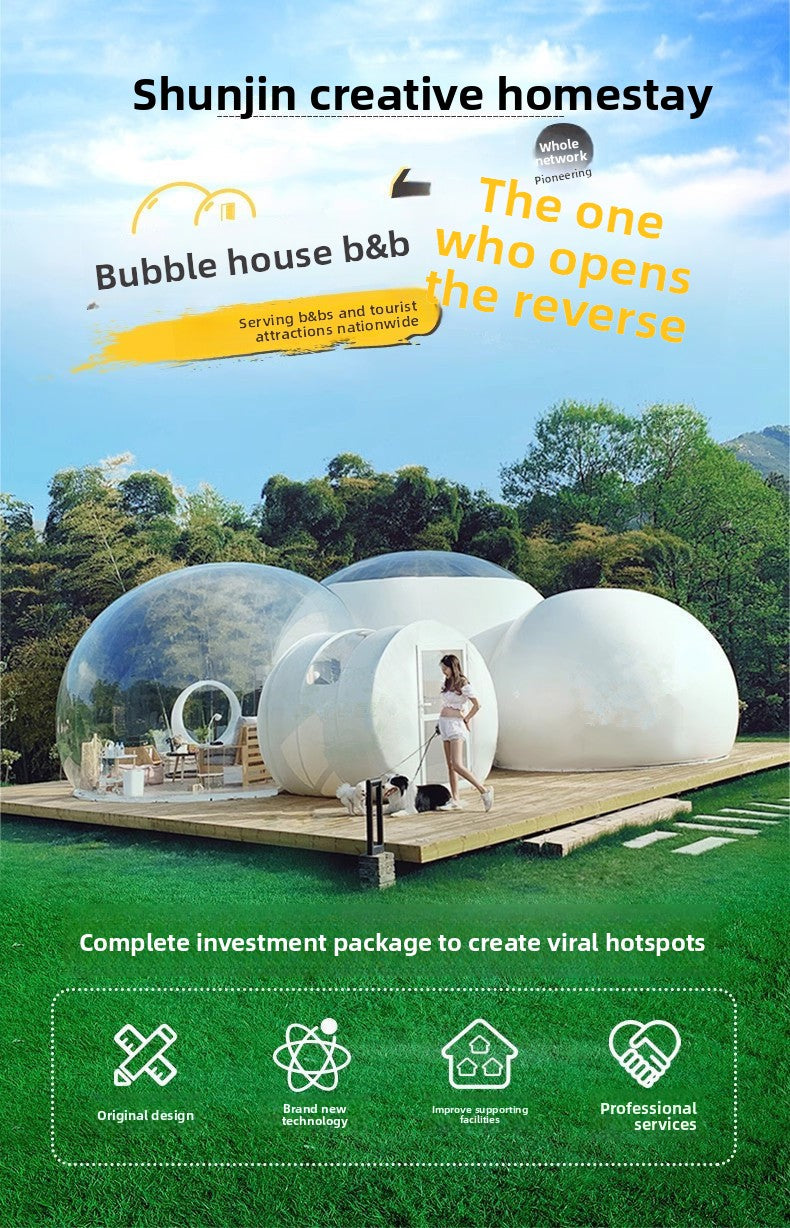 Inflatable Bubble House Outdoor Scenic Spot Check-in Festival Decoration Tent Manufacturer Sunshade Starry Sky Room Bubble House