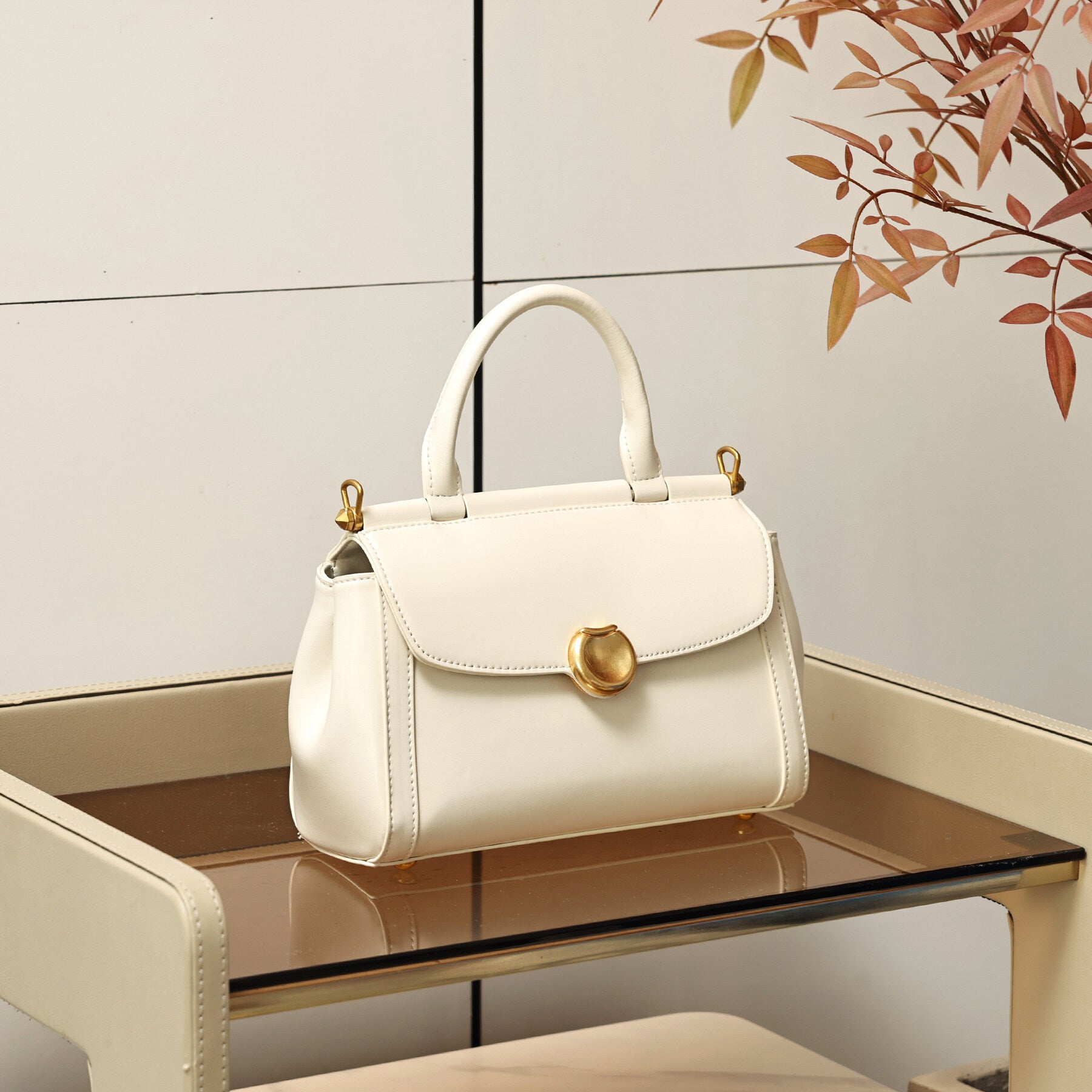 Vintage Simple Small Square Bag2025New Korean Style Personality Single Shoulder Bag Casual Crossbody Bag High-end Niche Handbag