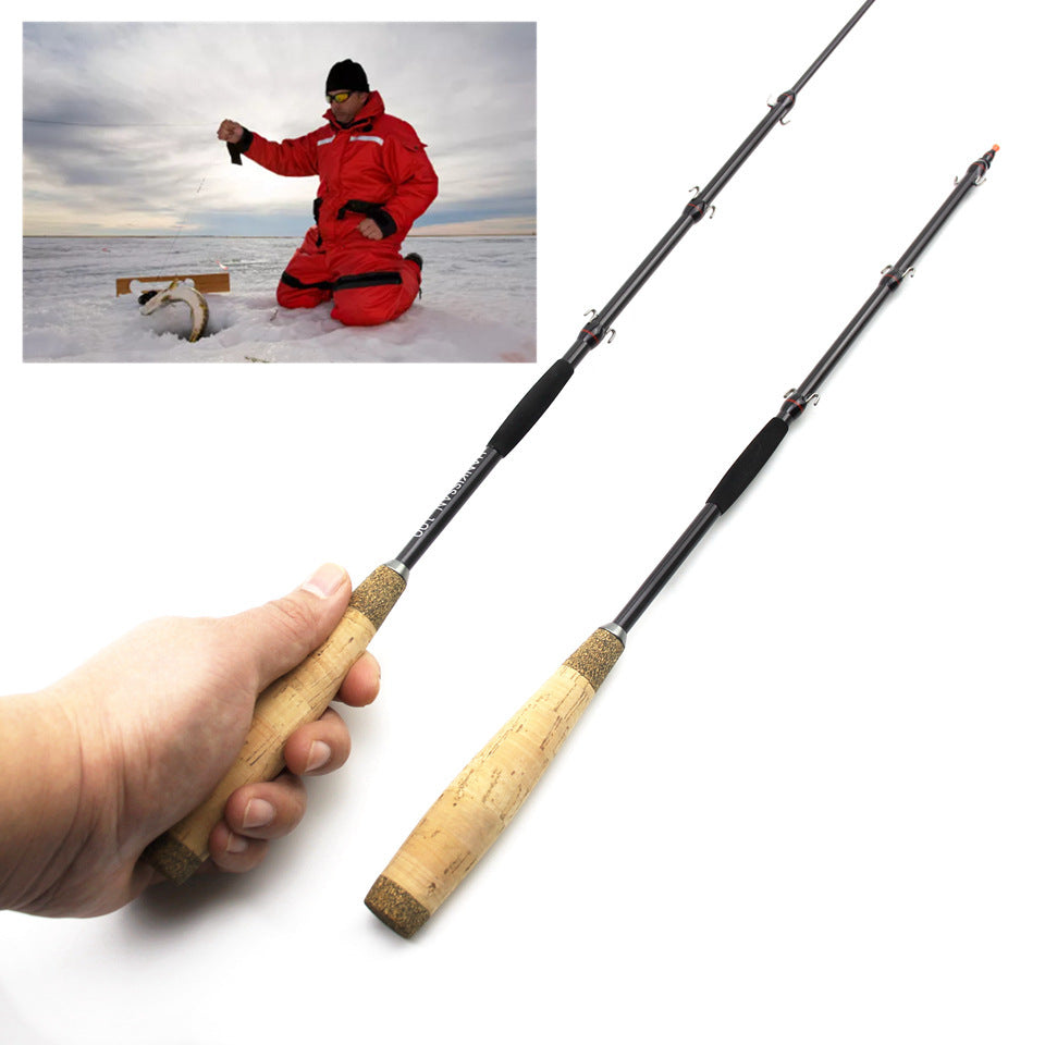 European and American Ice Fishing Rod Carbon Winter Fishing Rod Shrimp Rod Raft Rod Ultra-light Portable Winter Fishing Rod Fish Rod