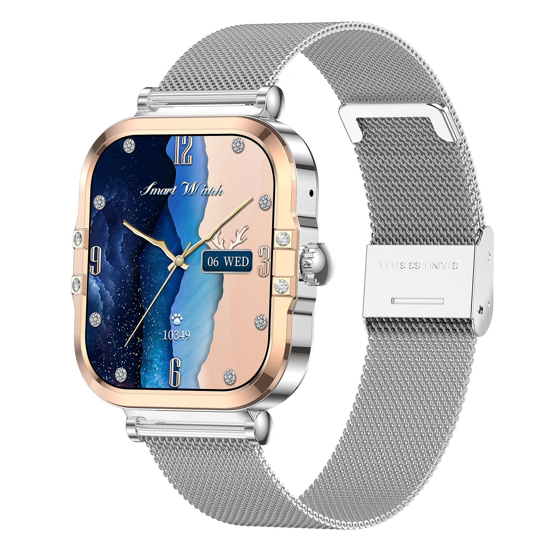 Smart Watch HK82Square AMOLED Screen Lady NFC Reminder sleep monitoring waterproof smart wearable