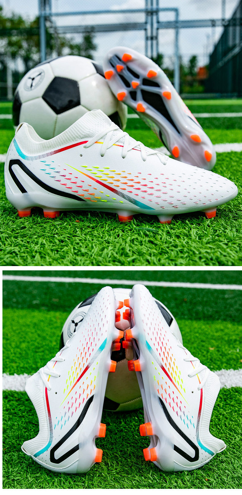 New Style Spike Soccer Shoes for Men, Students, Adults, Grass Training Long Spike Non-Slip Professional Competition Football Shoes