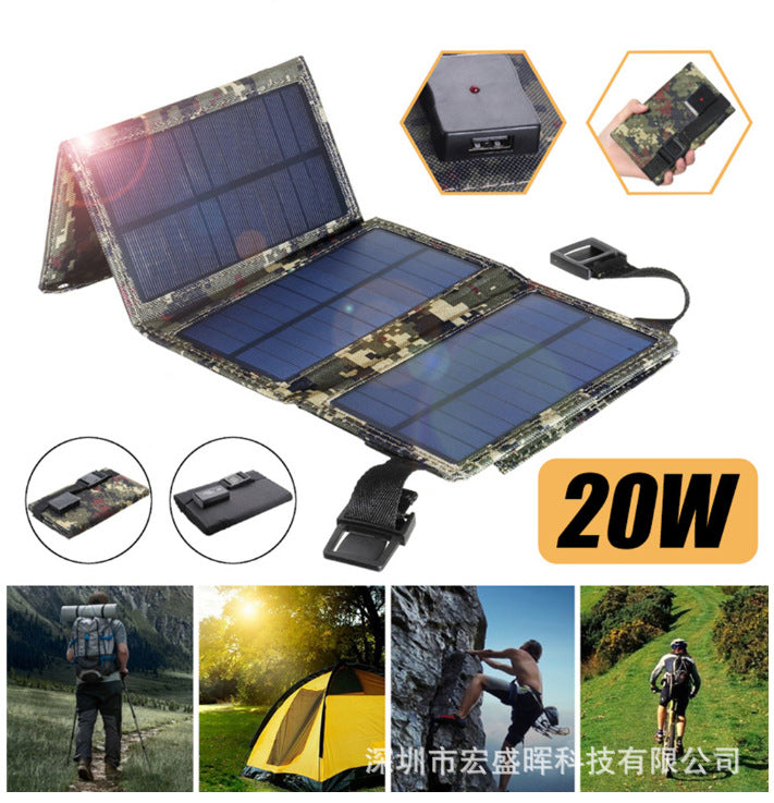 Hot-selling Solar Folding Bag Small Solar Charger Outdoor Portable Phone Charger Power Bank Protection
