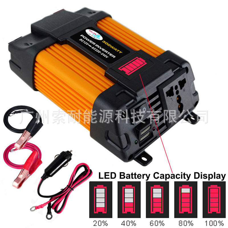 Car Converter Car Inverter300W/500W 12V Turn110V/220V Belt3.6A Double USB Mouth