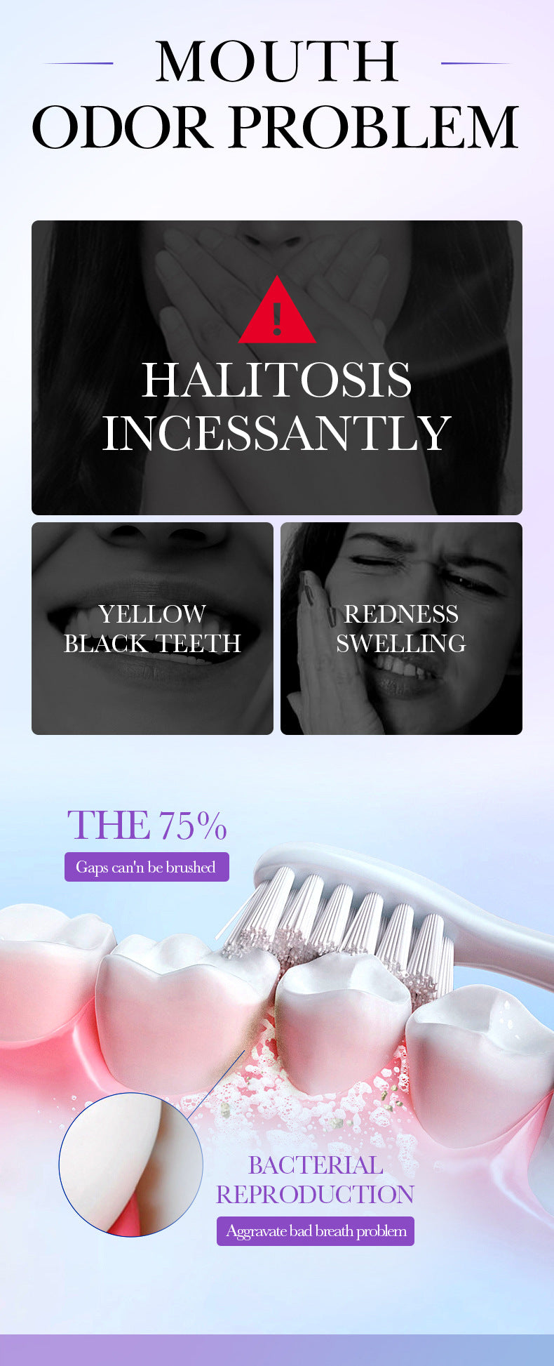 V34Whitening Mouthwash SADOER Clean Teeth Oral Fresh Mouthwash Cross-Border Wholesale